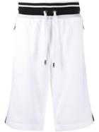 Dolce & Gabbana Logo Stripe Bermuda Shorts - White