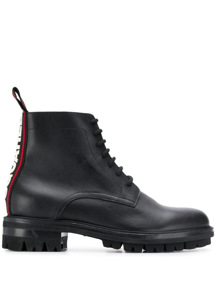 Dsquared2 Logo Lace-up Boots - Black