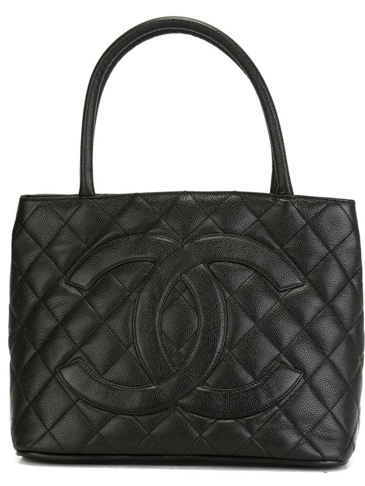 Chanel Vintage Cc Logo Quilted Tote