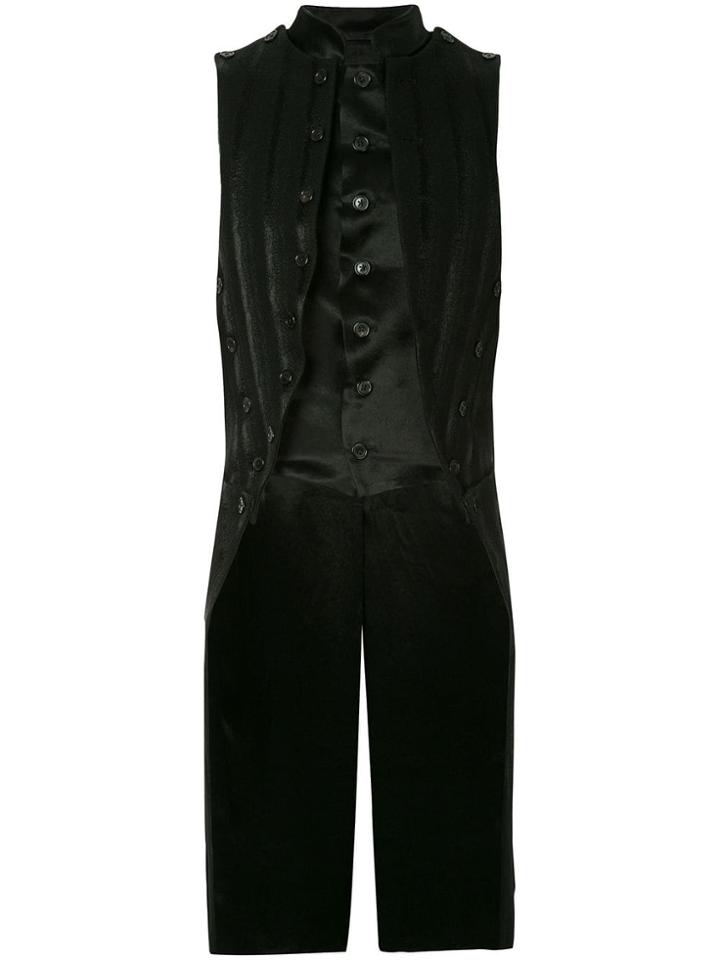 Ann Demeulemeester Long Buttoned Waistcoat - Black