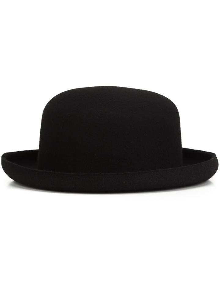 Comme Des Garçons Comme Des Garçons Roll Brim Hat, Women's, Black, Wool