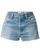 Re/done - Denim Shorts - Women - Cotton - 27, Blue, Cotton