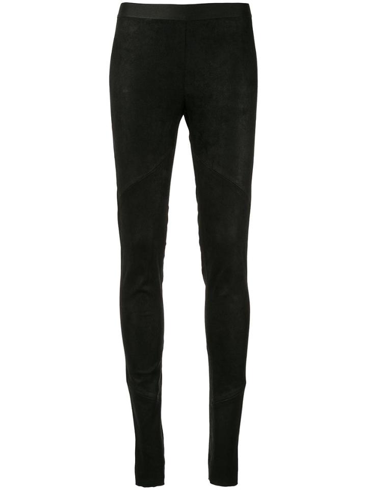 Isabel Benenato Leather Look Leggings - Black