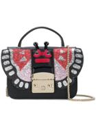 Furla Metropolis Doodle Mini Bag - Black