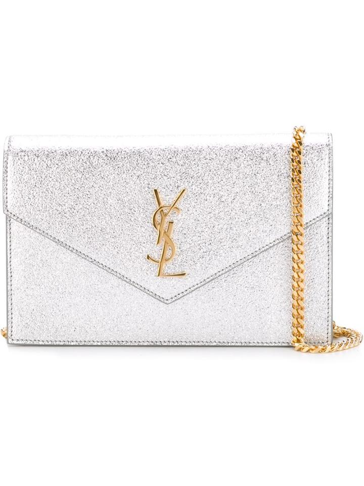 Saint Laurent 'monogram' Shoulder Bag, Women's, Grey