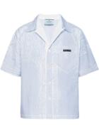 Prada Short-sleeved Poplin Shirt - Blue