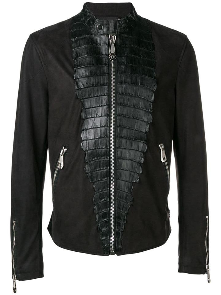 Philipp Plein Luxury Motorcycle Jacket - Black