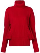 Antonio Berardi Ruffle Sleeve Sweater - Red