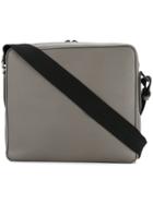 Gieves & Hawkes Square Zipped Messenger Bag - Grey