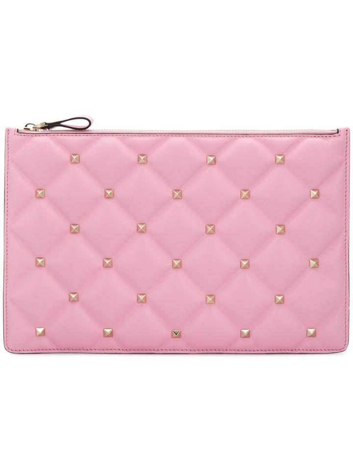 Valentino Valentino Garavani Rockstud Spike Clutch - Pink