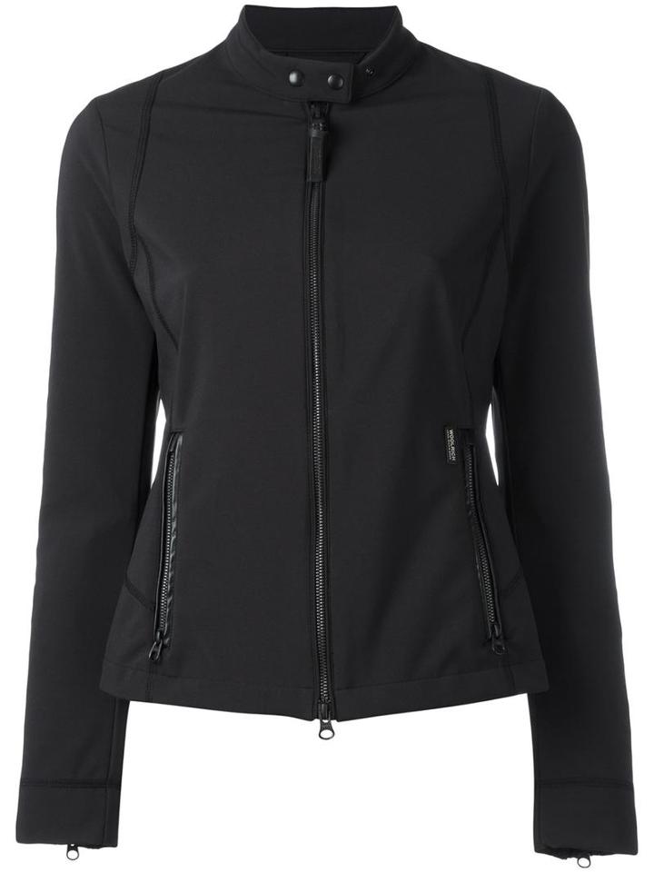 Woolrich Banded Collar Zipped Jacket, Women's, Size: Small, Black, Polyester/spandex/elastane