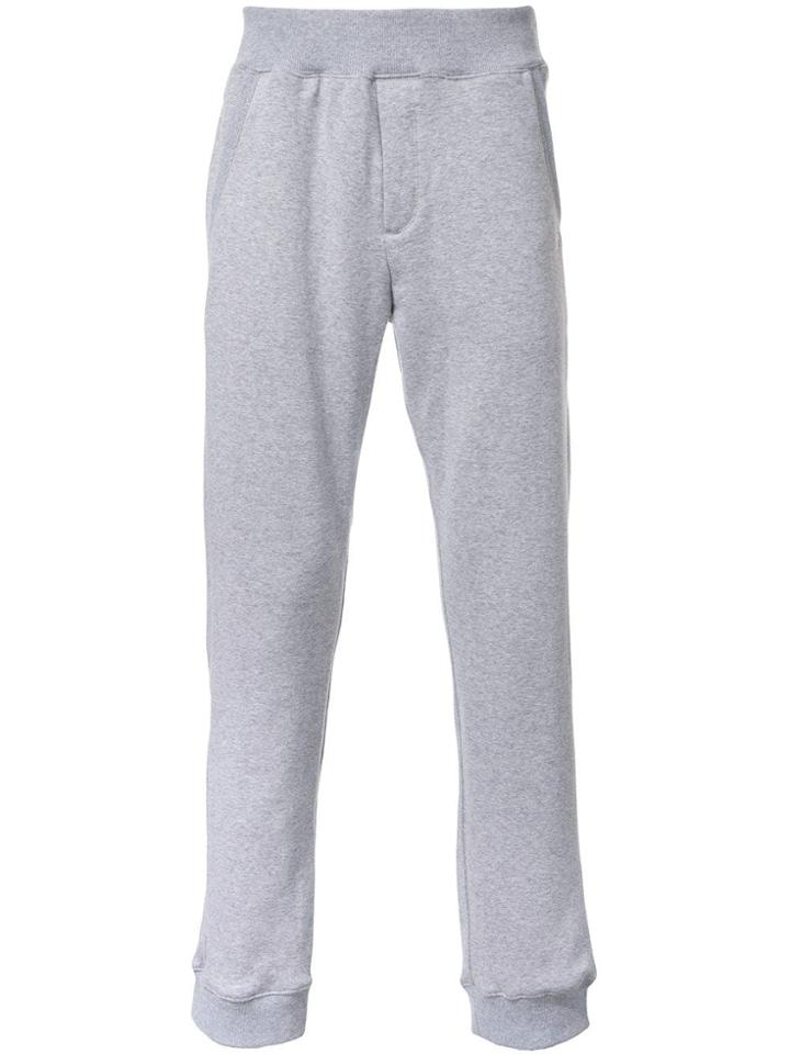 Loveless Embroidered Skull Track Pants - Grey