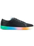 Saint Laurent Rainbow Sole Court Sl/06 Sneakers - Black