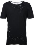 Maison Mihara Yasuhiro Nibbled T-shirt, Men's, Size: 52, Black, Cotton
