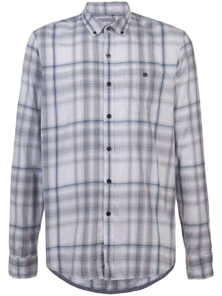 Michael Bastian Plaid Button Down Shirt - White
