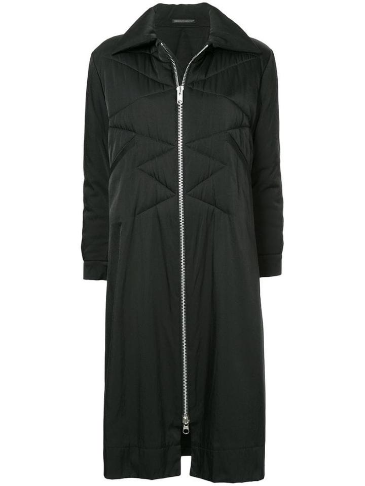 Yohji Yamamoto Pre-owned Quilted Long Coat - Black