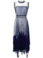 Sacai Plated Maxi Dress - Blue