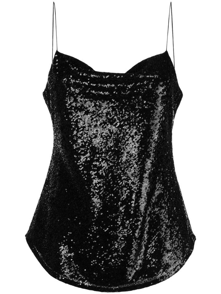 Cinq A Sept Marta Sequin Cami - Black