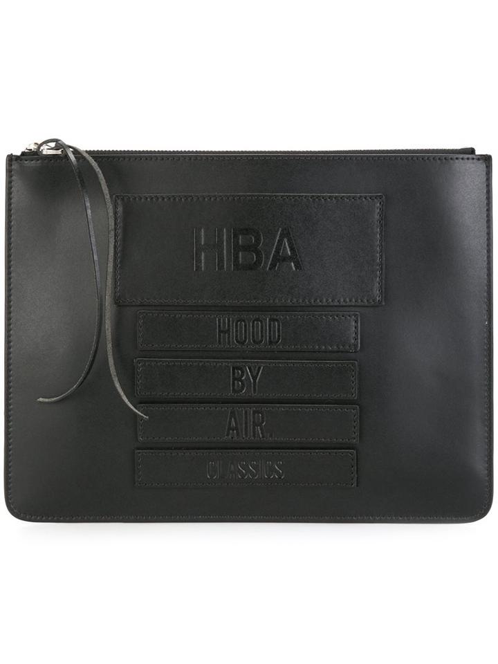 Hood By Air Embossed Logo Clutch