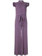 La Doublej Geometric Print Jumpsuit - Blue