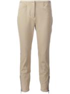 3.1 Phillip Lim Cropped Skinny Trousers, Women's, Size: 4, Brown, Modal/cotton/spandex/elastane