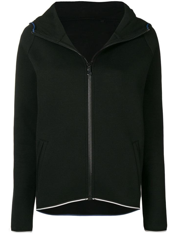 Roqa Long-sleeve Zipped Hoodie - Black