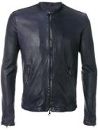 Giorgio Brato Distressed Leather Jacket - Blue