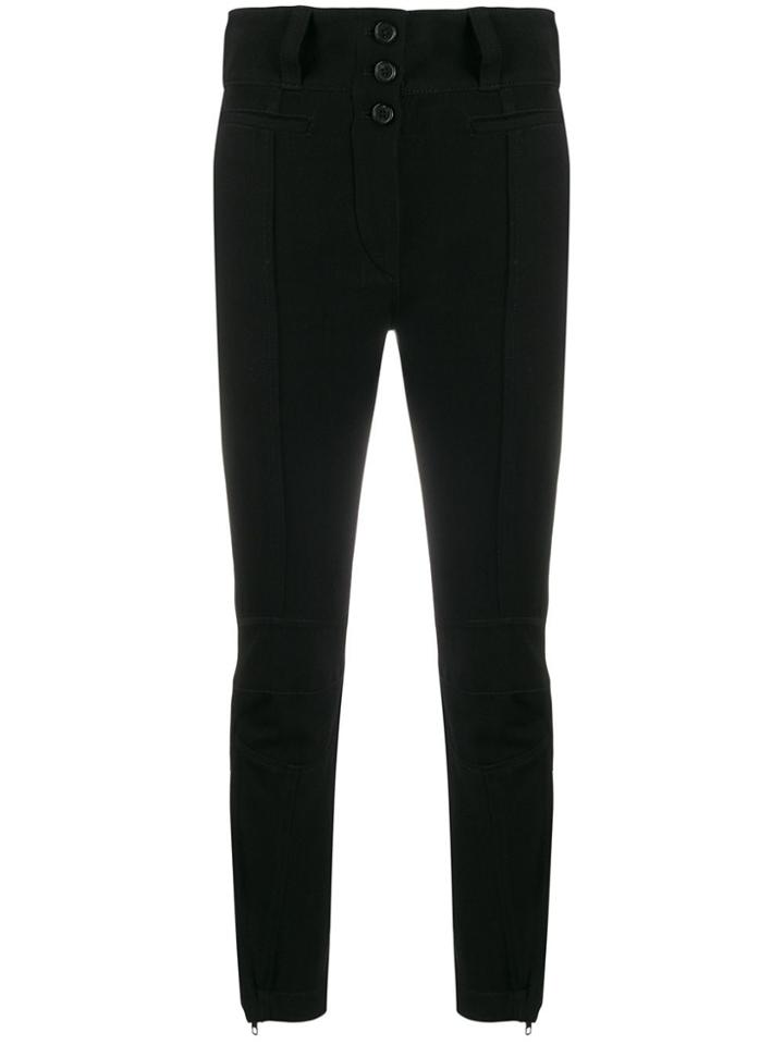 Ann Demeulemeester High-waist Fitted Trousers - Black