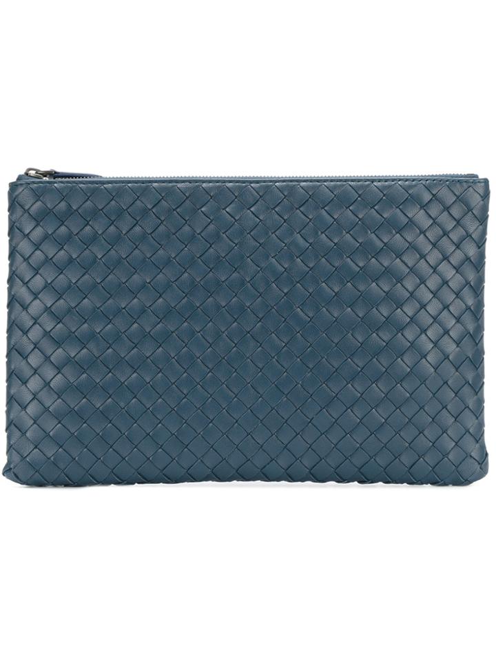 Bottega Veneta Intrecciato Pouch - Blue