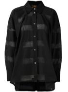 Vivienne Westwood Anglomania Striped Sheer Shirt, Women's, Size: Medium, Black, Cotton/polyamide
