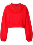 G.v.g.v. Puff Sleeve Cape Sweatshirt - Red