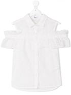 Msgm Kids Embroidered Blouse - White