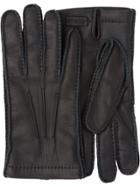 Prada Deer Leather Gloves - Black