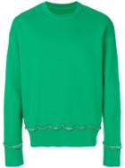Maison Margiela Frill-trim Sweater - Green