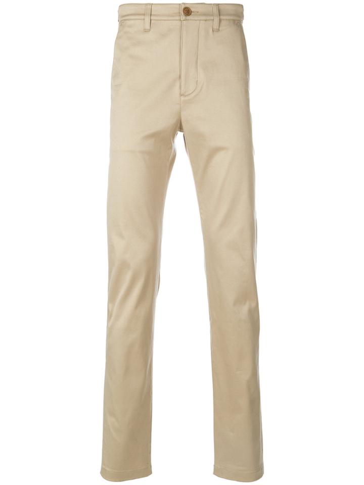 Saint Laurent Long Leg Chinos - Nude & Neutrals