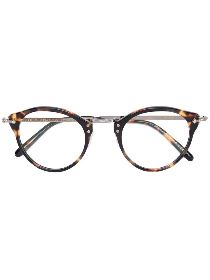 Turtle Print Glasses - Men - Acetate/metal - 47, Brown, Acetate/metal, Oliver Peoples
