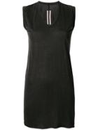 Rick Owens Bias Cut Long V-neck Tank - Black