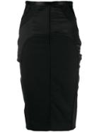 Gucci Pre-owned 2000's Panelled Pencil Skirt - Black