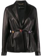 Versace Cut Out Embellished Jacket - Black