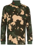 032c Camo Print Roll Neck Jumper - Green