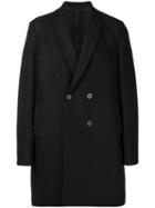 Harris Wharf London Double Breasted Peacoat - Black
