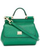 Dolce & Gabbana Mini Sicily Tote, Women's, Green, Calf Leather
