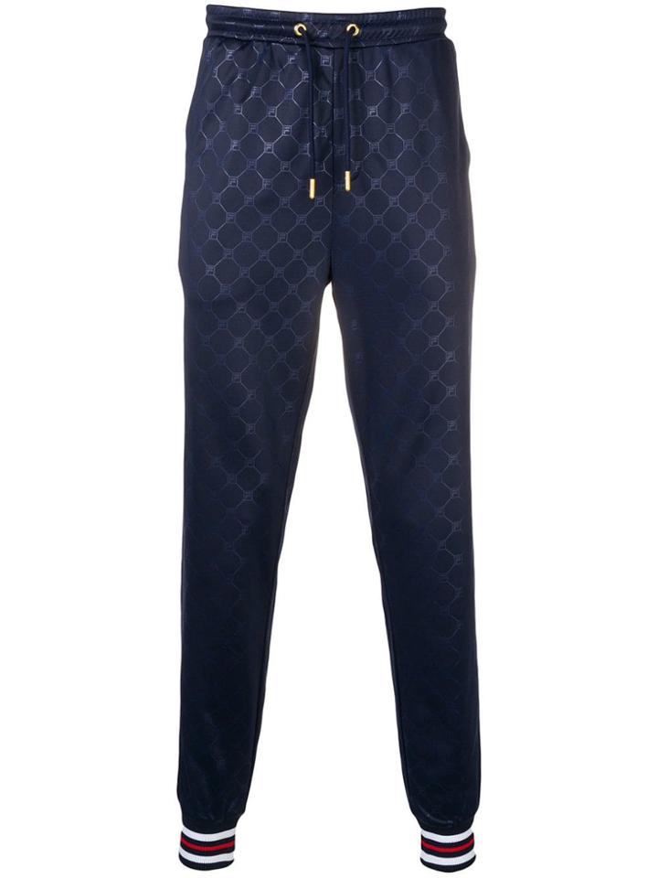 Fila Monogram Patterned Track Pants - Blue