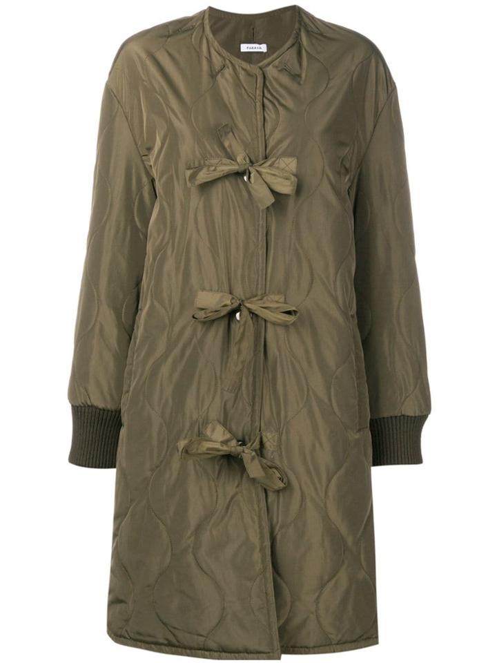 P.a.r.o.s.h. Front Bow Coat - Green