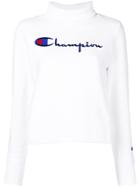 Champion Turtleneck Embroidered Logo Sweater - White