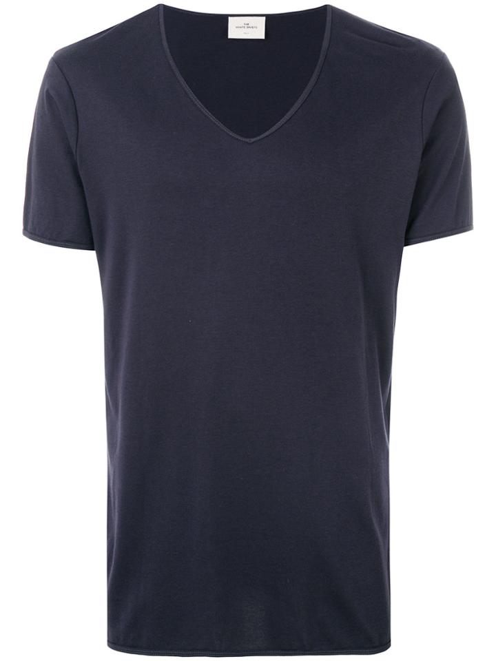 The White Briefs Earth V-neck T-shirt - Blue
