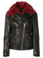 Belstaff Fur Collar Biker Jacket - Black