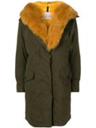 Moncler Fox Fur Midi Coat - Green