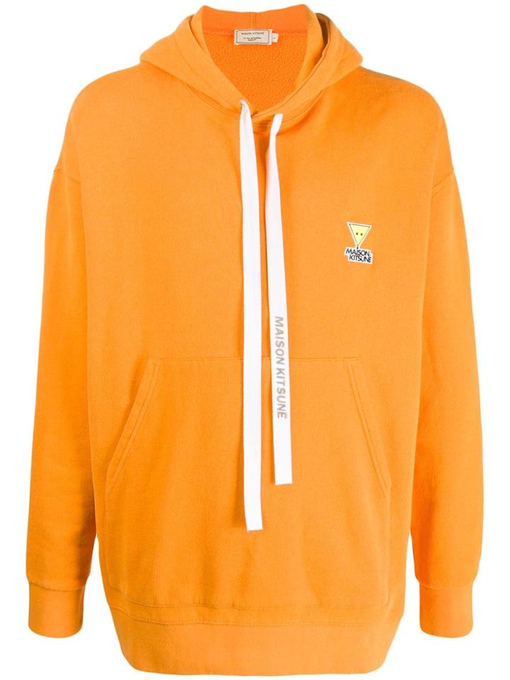 Maison Kitsuné Chest Logo Hoodie - Orange