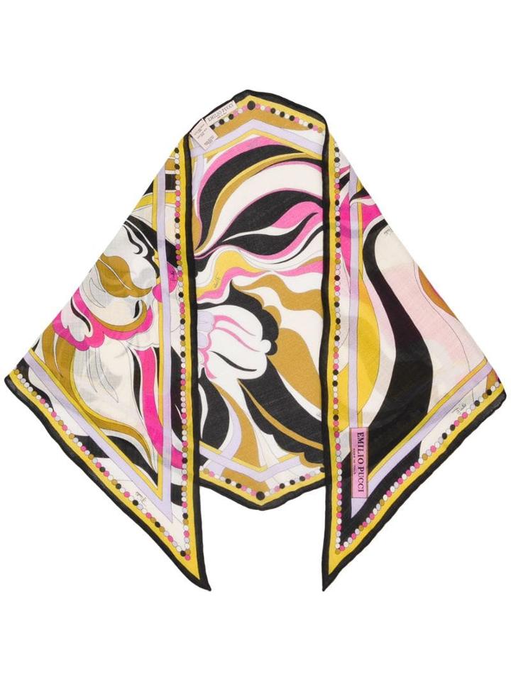 Emilio Pucci Rivera Print Rhombus Scarf - Black